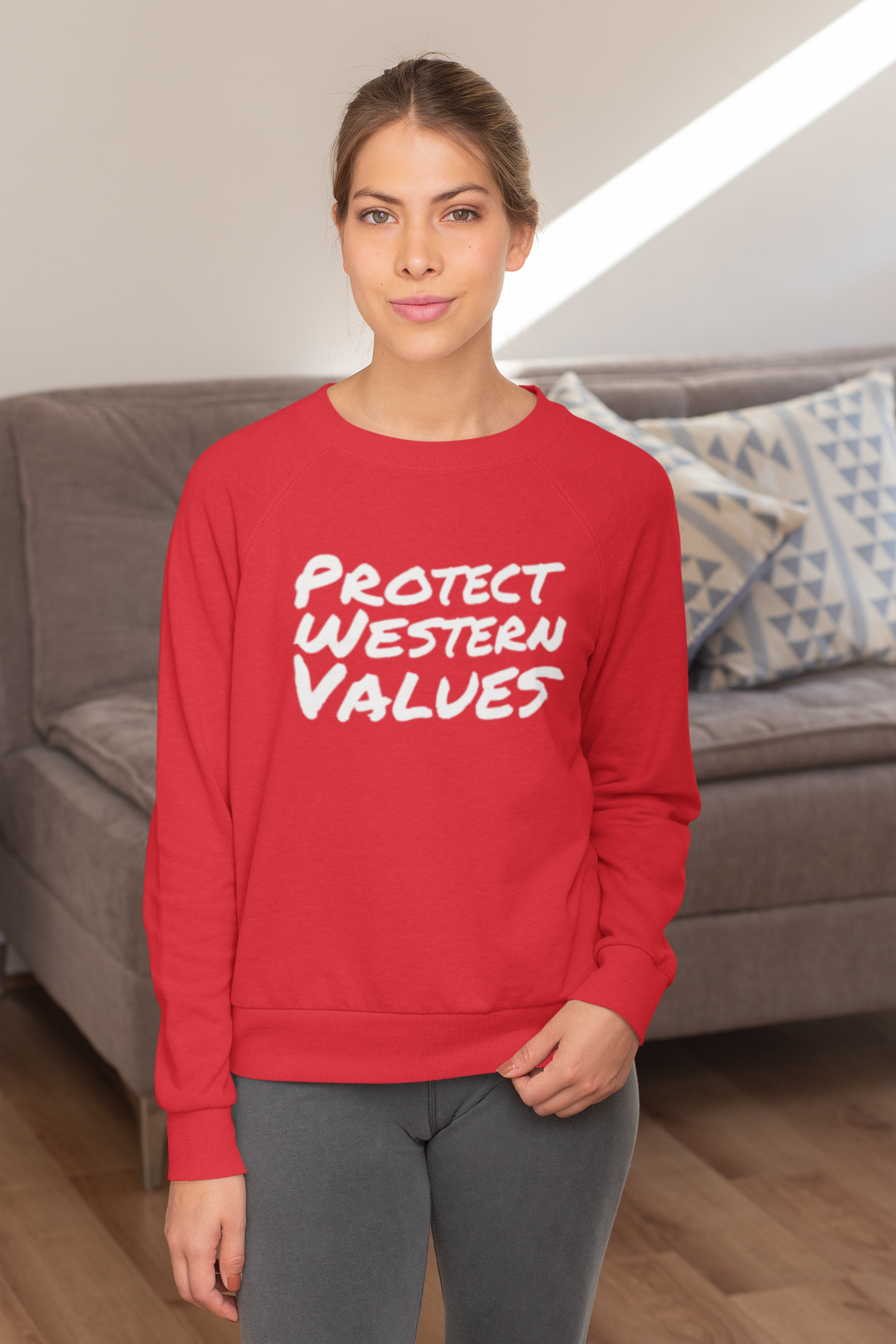 "Protect Western Values Pullover Sweatshirt - Bold & Controversial Hoodie, Equality Statement Sweater, Social Justice Apparel"