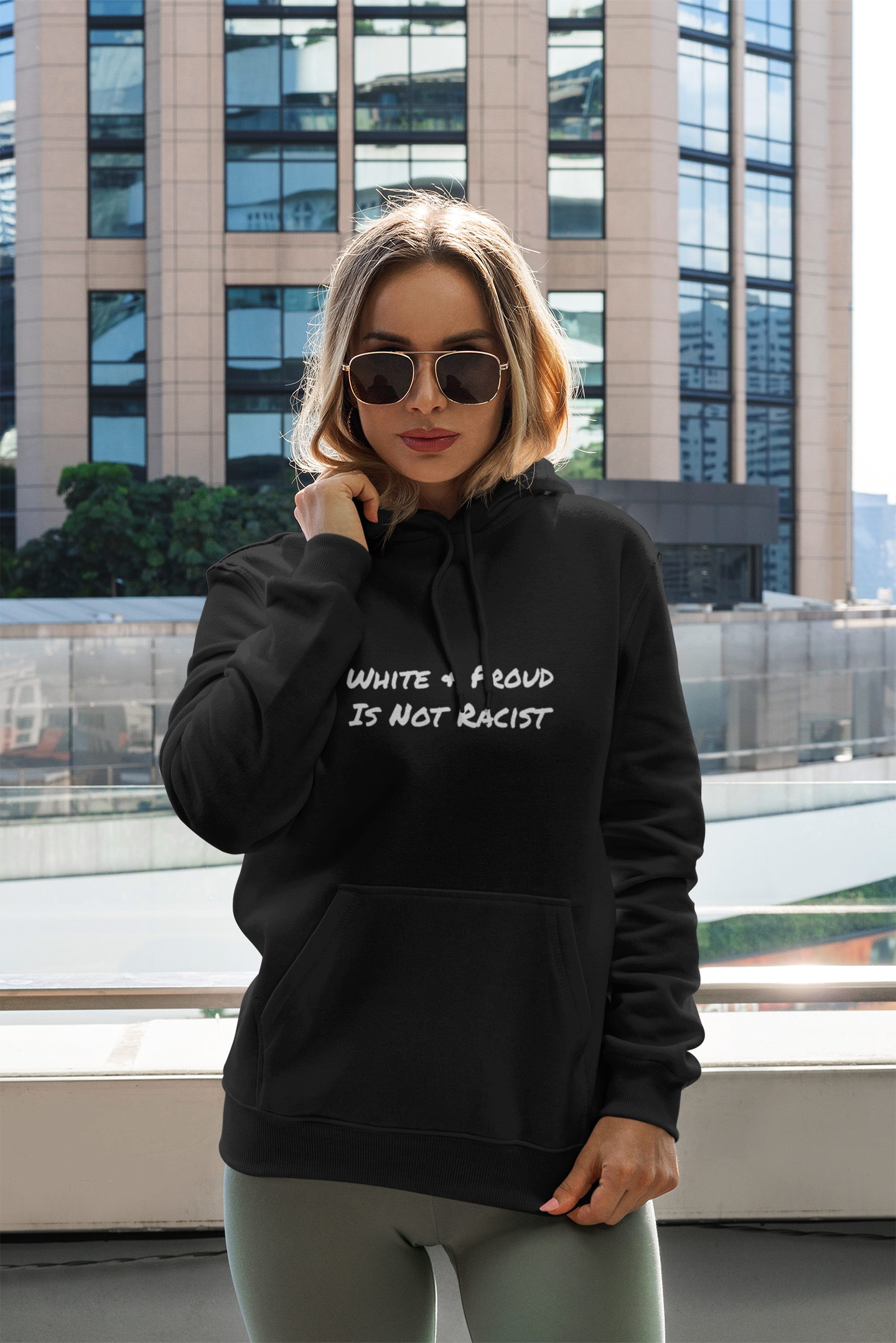 Bold & Controversial Hoodie, "White & Proud is NOT Racist" Sweater, Equality Statement Sweatshirt, Social Justice Apparel